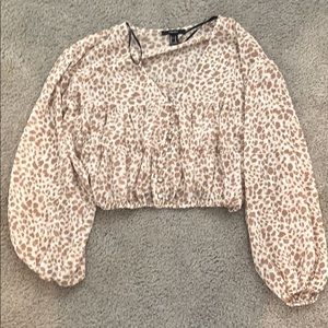 Long sleeve Forever 21 sheer top.